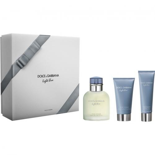 gift/set light blue 3 pcs. 4.2 fl by dolce & gabbana for men